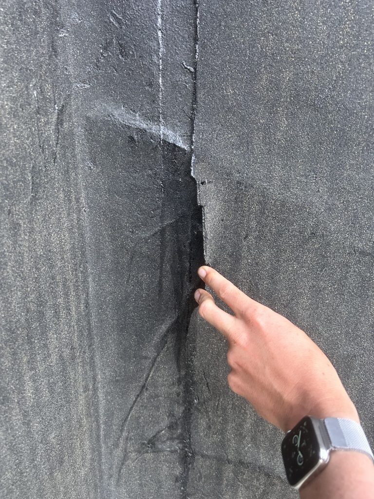 Hibás vízszigetelési hegesztés